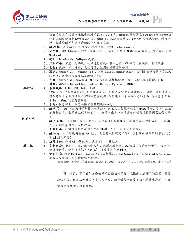 人工智能市场研究报告：巨头崛起之路——百度AI-undefined