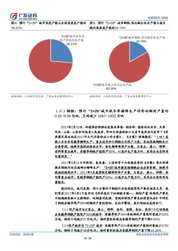钢铁行业市场研究报告：环保高压下的钢铁专题二：钢铁VS焦炭：盈利景气度有望持续、看好钢铁行业投资机会，焦炭自供比例越高成本控制能力越强-20170901-undefined