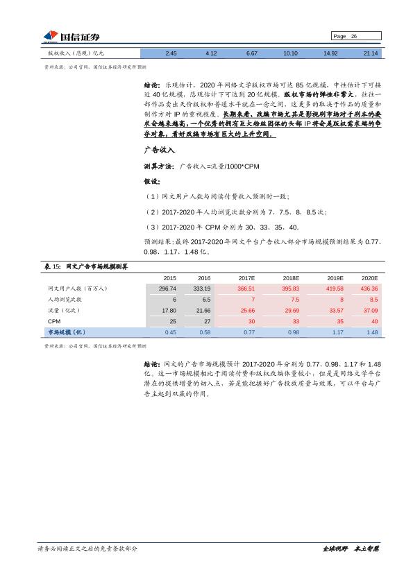网络文学市场深度研究报告：内容铸剑，渠道为马，付费阅读浪潮兴起-20170905-undefined